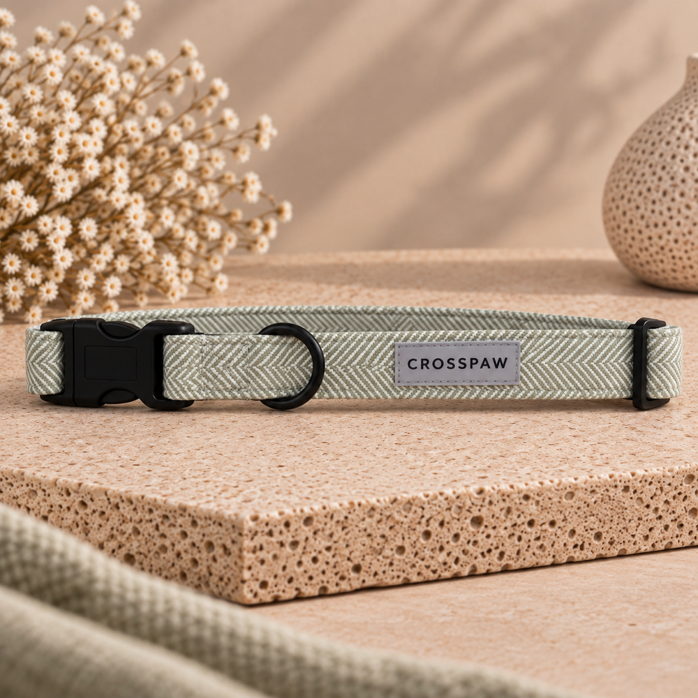 Sage Tweed Collar