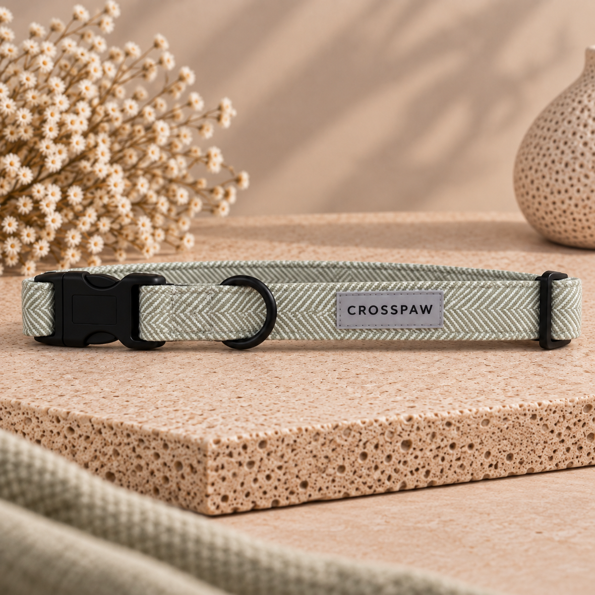 Sage Tweed Collar