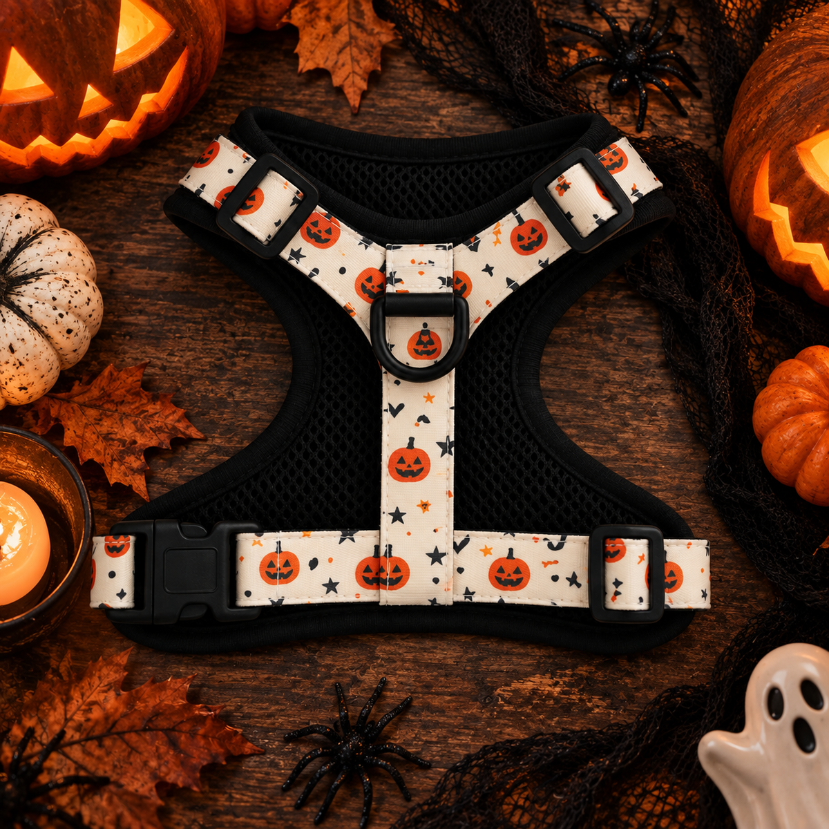 Adjustable Dog Harness - Pumpkin Patch