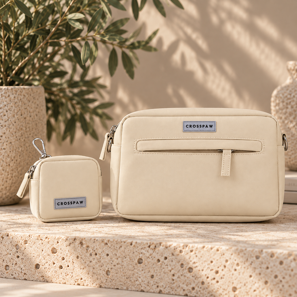 The Crosspaw Dog Walking Bag - Ivory