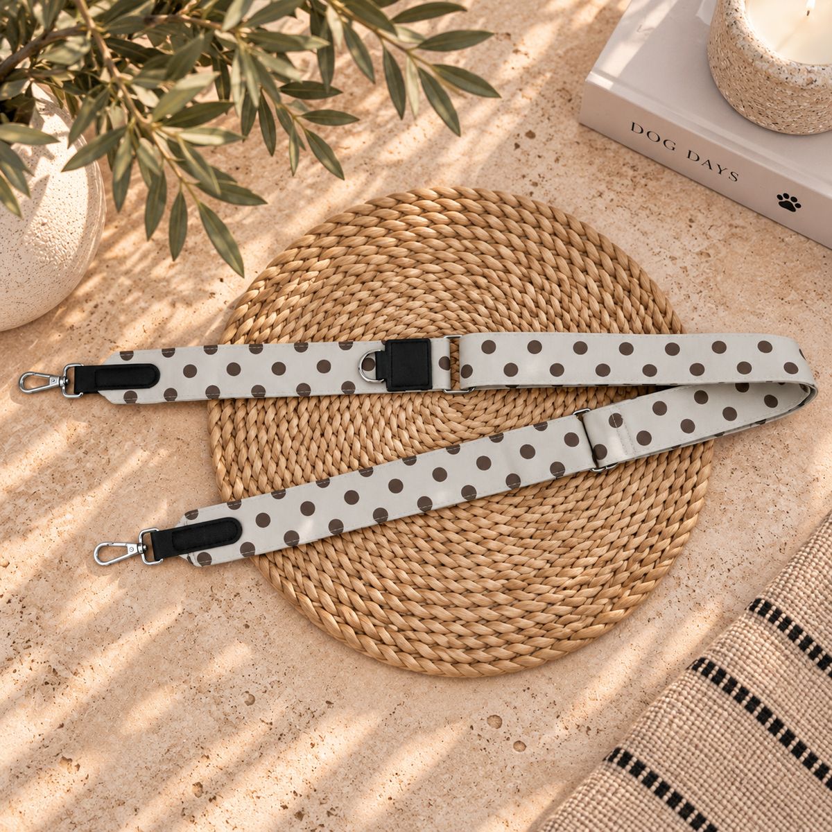 CrossPaw Bag Strap - Mocha Dot
